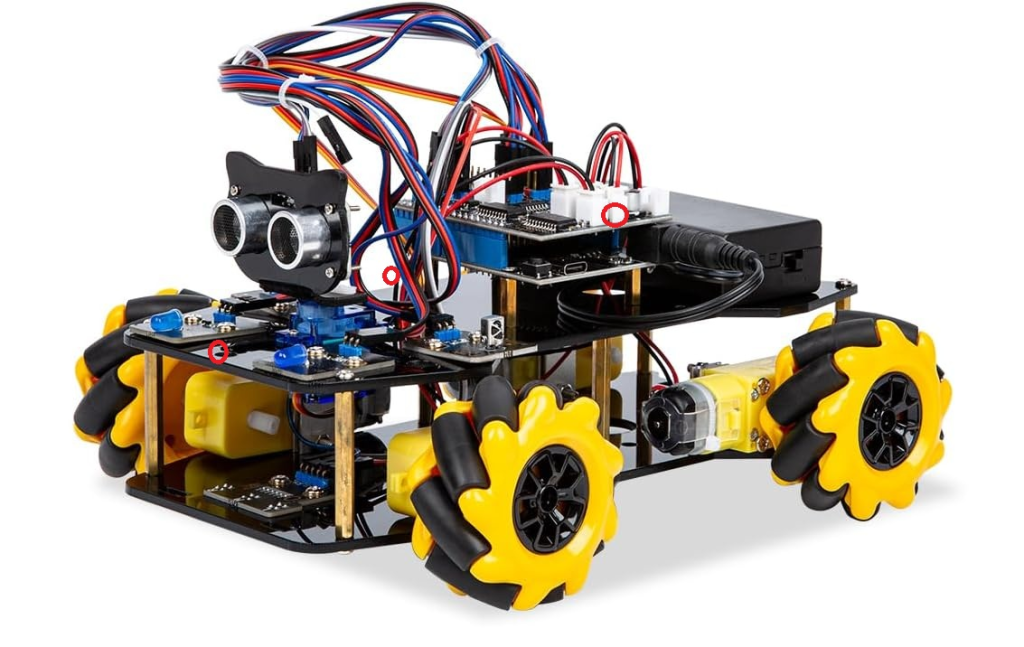 Chegando ao Laboratório: robô móvel de baixo custo (base mecanum) com encoders, ultrassom e seguidor de linha